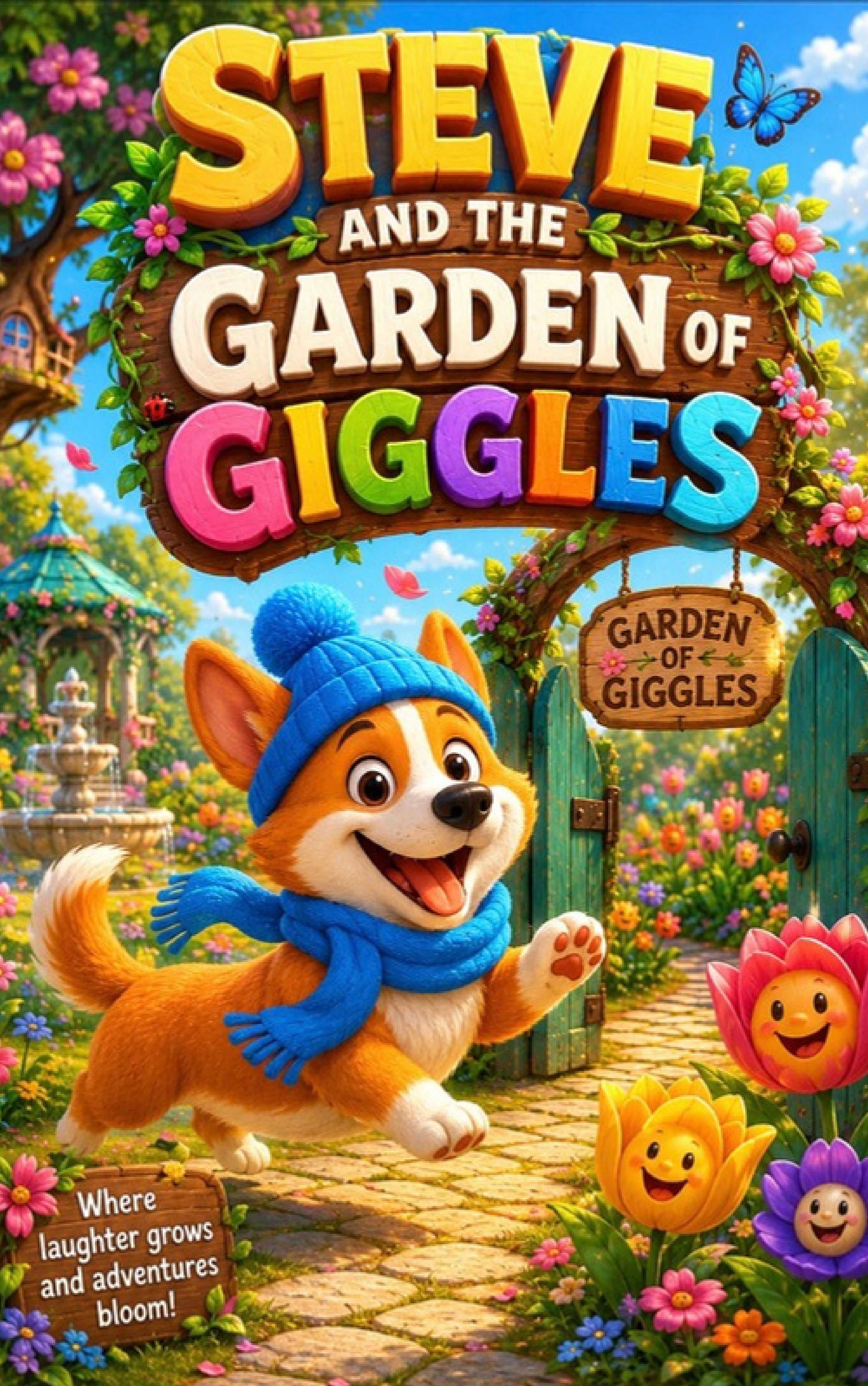 Steve and the Garden of Giggles — children's book cover