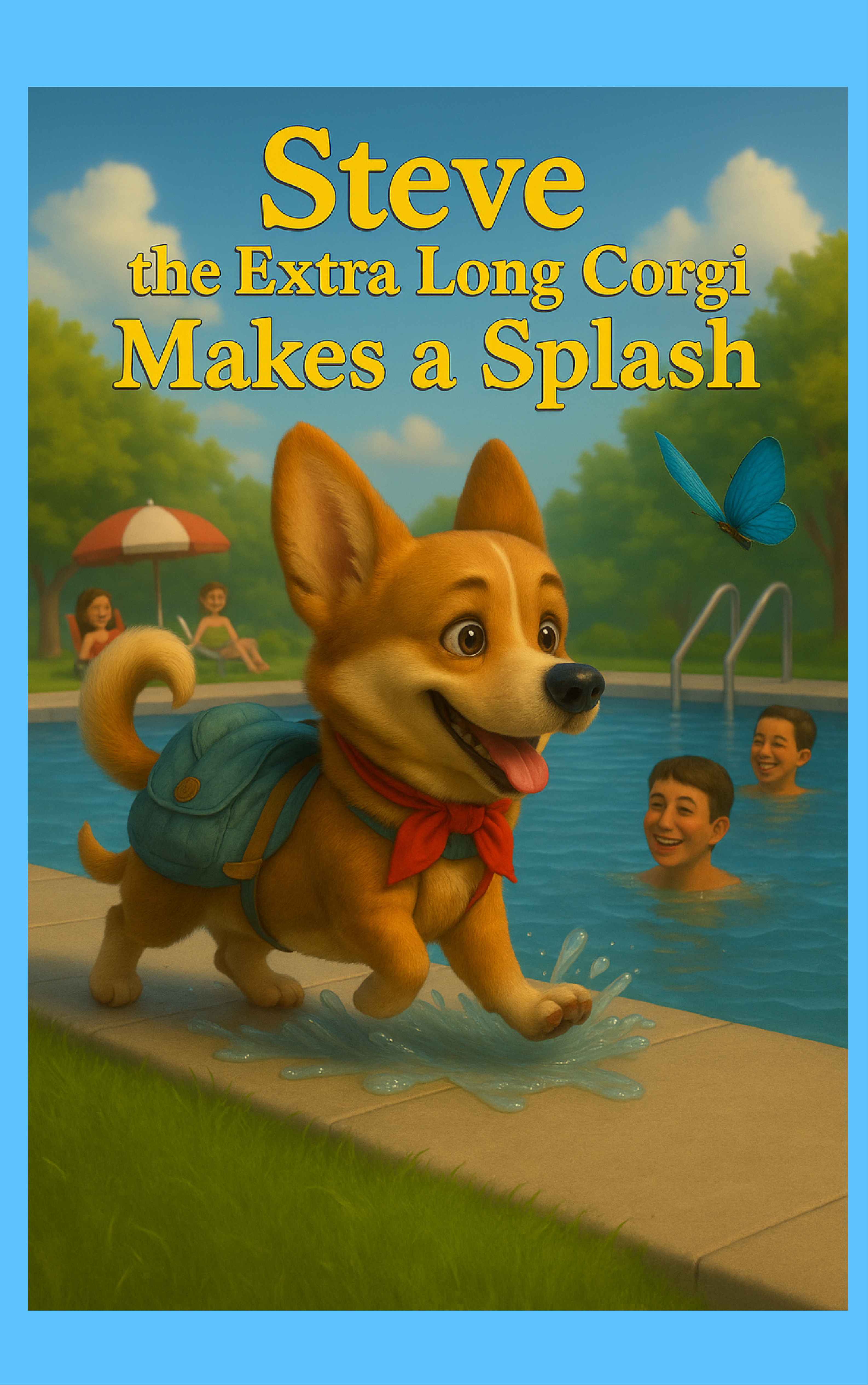 Steve the Extra Long Corgi Makes a Splash — children's book cover