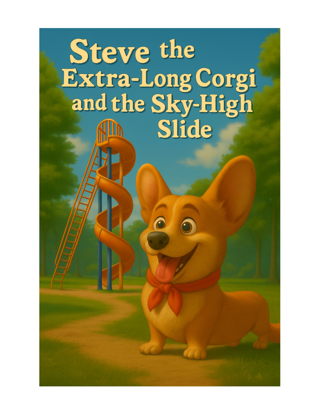 Steve the Extra-Long Corgi and the Sky-High Slide - Book Cover