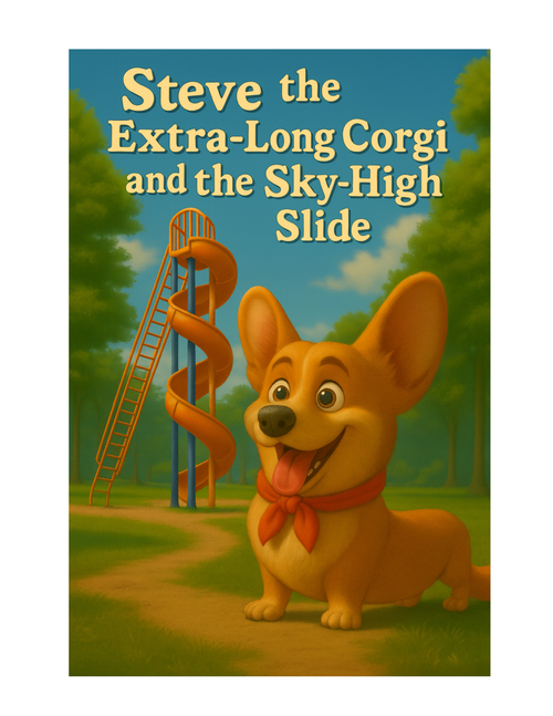 Steve the Extra-Long Corgi and the Sky-High Slide - Book Cover